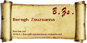Beregh Zsuzsanna névjegykártya